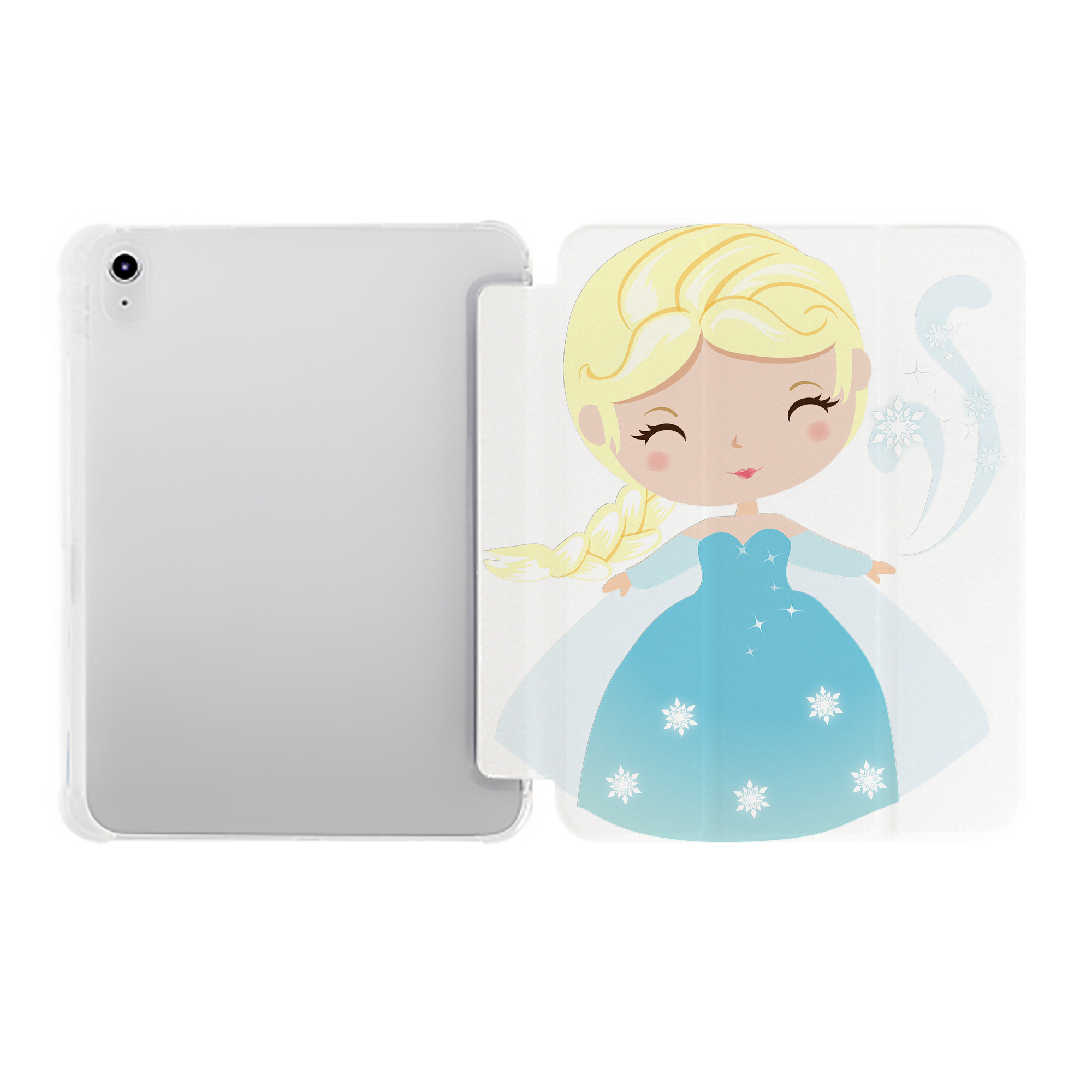 （画像用） アナと雪の女王 アンナ エルサ Frozen Anna Elsa IPad ケース ペン収納付き 三つ折りスタンド PUレザー×シリコン 対応機種9.5/10.5/10.9インチ